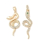 Латунные микро проложить кубического циркония подвески, змея, золотые
