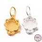 925 Sterling Silver Pendant Cabochon Settings, Lion