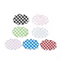 Transparent Acrylic Disc Pendants, Cloud with Tartan Pattern