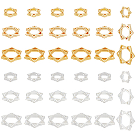 36шт 6 стили долговечная покрытая сплавом рамка для бусины, для евреев, звезда Давида