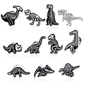 11 шт. 11 стили броши из сплава, с клатчем-бабочкой, динозавр, без кадмия, без никеля и без свинца