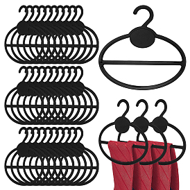 100pièces de cintres en plastique pour foulards, organisateurs de placard pour foulards, châle, attacher, , noir