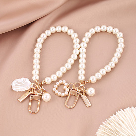 Bracelet en forme de cœur de perles, porte-clés, pendentif, accessoires de perles, petit ornement.