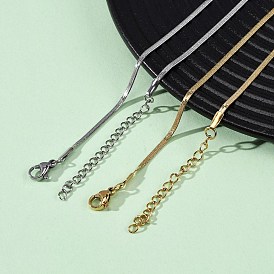 2мм 304 плоские ожерелья-змейки из нержавеющей стали