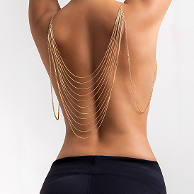 Латунные многослойные цепочки на грудь с кисточками для женщин