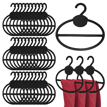 100pièces de cintres en plastique pour foulards, organisateurs de placard pour foulards, châle, attacher, , noir