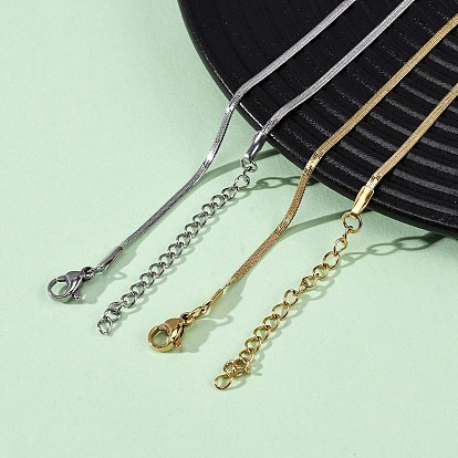 2мм 304 плоские ожерелья-змейки из нержавеющей стали