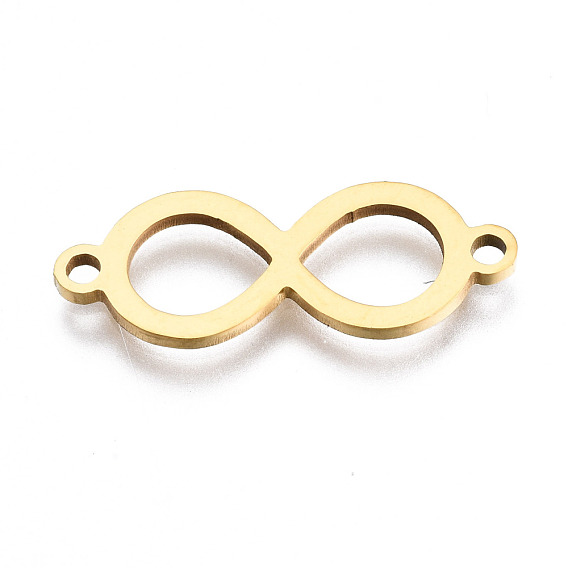 201 Stainless Steel Link Connectors, Laser Cut, Infinity