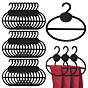 100Pcs Plastic Scarf Display Hangers, Closet Organizers for Scarves, Shawl, Tie, Belts, Black