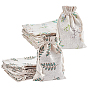 2 Patterns Polycotton(Polyester Cotton) Packing Pouches Drawstring Bags, with Printed Flower