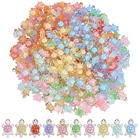 400шт 10 цвета кабошонов из светящейся смолы, украшения для ногтей, черепаха