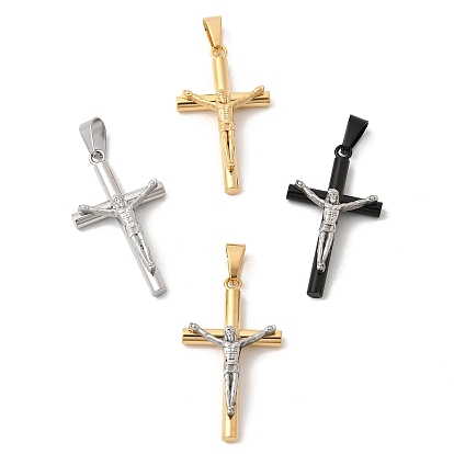 304 подвески из нержавеющей стали, религия Иисус крест амулеты, вакуумное покрытие pvd