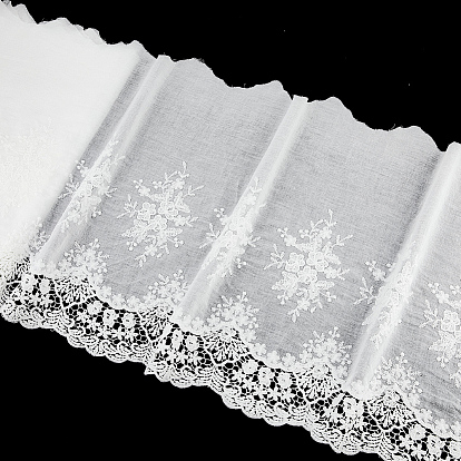 2.5ярдов хлопковой цветочной кружевной ленты, Цветочная отделка для украшения свадебного платья