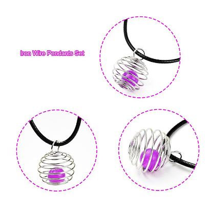 Iron Wire Pendants Set, with Mixed Silver Polishing Cloth