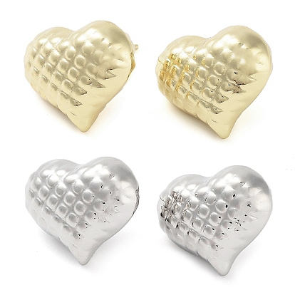 Boucles d'oreilles en laiton, plaqué longue durée, sans plomb et sans cadmium, cœur