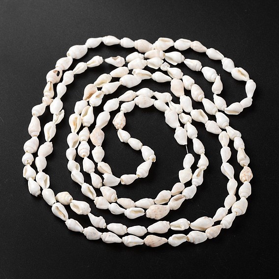 Natural Sea Shell Conch Bead Strands, 5.5~12.5mm, Hole: 1~2mm, about 144pcs/strand, 58.3 inch