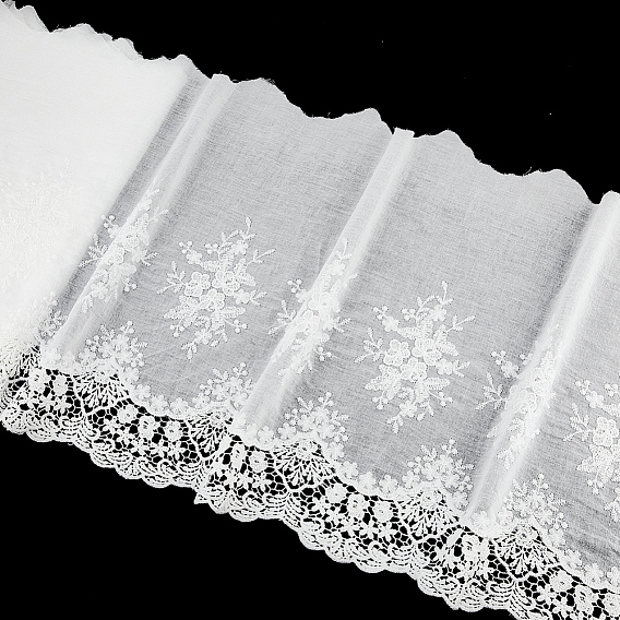 2.5ярдов хлопковой цветочной кружевной ленты, Цветочная отделка для украшения свадебного платья