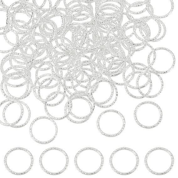 200шт. железные текстурированные соединительные кольца, открытые кольца прыжок, для изготовления ювелирных изделий