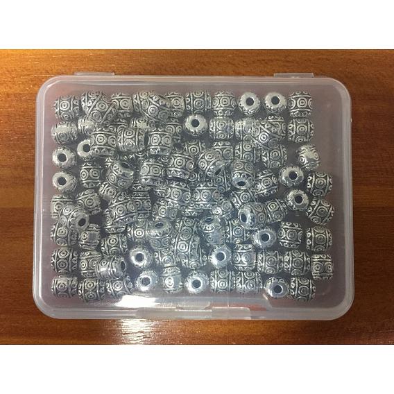 Alloy Tibetan Silver Beads, Barrel