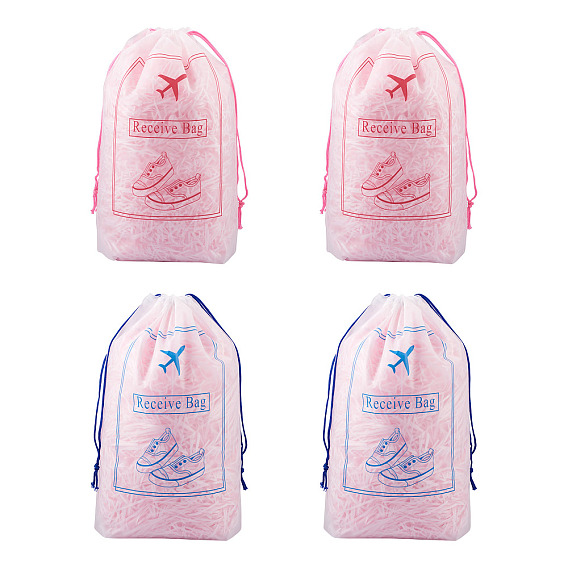 12шт 2 цвета макрофол полупрозрачный мешок с завязкой, пылезащитные пакеты для хранения, прямоугольные