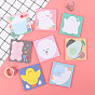 Cute Memo Pad Sticky Notes, Sticker Tabs, for Office School Reading, Square