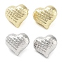 Brass Studs Earrings, Long-Lasting Plated, Lead Free & Cadmium Free, Heart