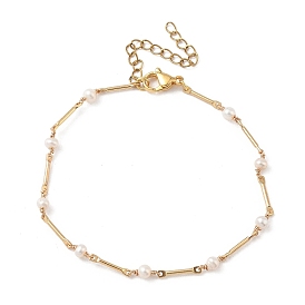 Браслеты из натурального культивированного пресноводного жемчуга с бисером, браслеты из латуни для женщин