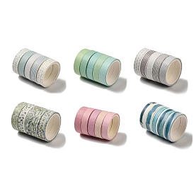 5 Roll 5 style Paper Decorative Adhesive Tapes, for DIY Scrapbooking
