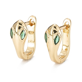 Змеиные сверкающие кубические циркониевые серьги-кольца для девочек и женщин, без свинца, без никеля и без кадмия, настоящие 18 позолоченные серьги из латуни k