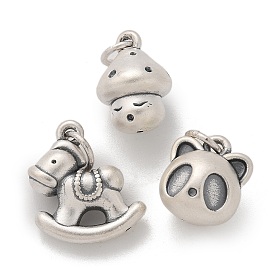 Изысканные серебряные подвески, с прыжковых колец, античное серебро