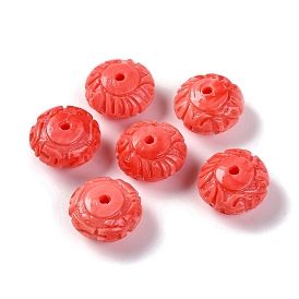 Synthetic Shell Dyed Beads, Rondelle