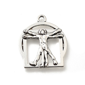 Tibetan Style Alloy Pendants, Cadmium Free & Lead Free, Ring & Jesus