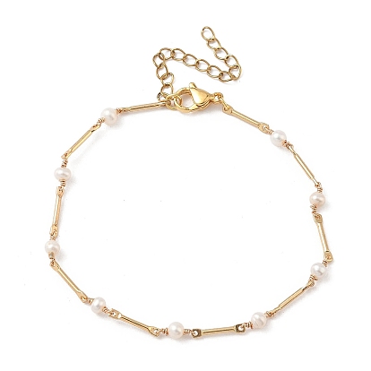 Браслеты из натурального культивированного пресноводного жемчуга с бисером, браслеты из латуни для женщин