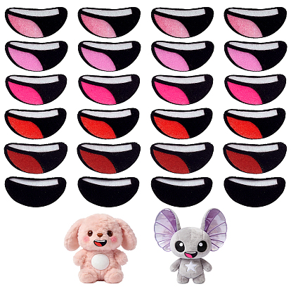 240Pcs 6 Styles Felt Craft Doll Mouth, for DIY Doll Toys Puppet Plush Animal Making