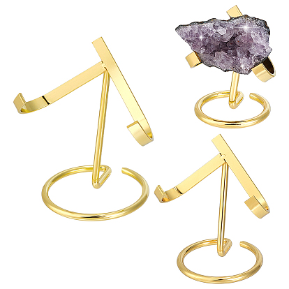 3шт. 3 варианты подставки для демонстрации минералов из железного кристалла, металлические мольберты для демонстрации необработанных драгоценных камней