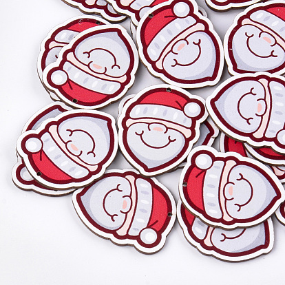 Printed Basswood Pendants, Father Christmas