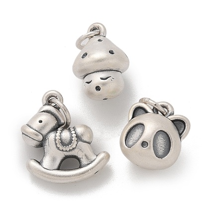 Изысканные серебряные подвески, с прыжковых колец, античное серебро