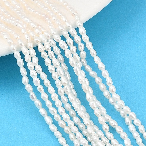 Нити из натурального культивированного пресноводного жемчуга, рис, класс 3а+