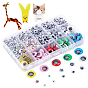 1Box Craft Kunststoff Puppenaugen Cabochon-Set, Halbrund, Puppenherstellung