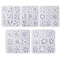 Food Grade DIY Silicone Pendant Molds, Decoration Making, Resin Casting Molds, For UV Resin, Epoxy Resin Jewelry Making, White