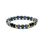 Tiger Eye Turquoise Agate Bracelet - Natural Stone Beads Bracelet