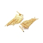 Rack Plating Brass Ear Studs, Long-Lasting Plated Tassel Earring for Women, Cadmium Free & Lead Free