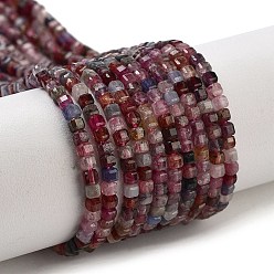 Natural Spinel Beads Strands, Faceted Table Cut Cube