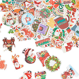 2 наборы 2 стили рождественские темы самоклеящиеся наклейки из ПВХ, для праздничных декоративных подарков