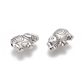Tibetan Style Alloy Beads, Elephant