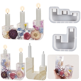 DIY Silicone Stair Candle Holder Molds, Resin Plaster Cement Casting Molds