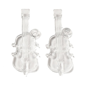 Pendentifs acryliques transparents, charmes de violon