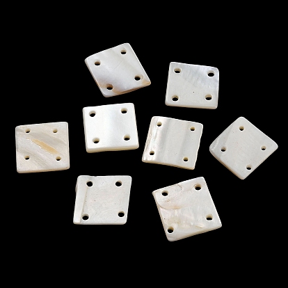 Натуральные пресноводные раковины многожильные звенья, квадратный, 4-луночное