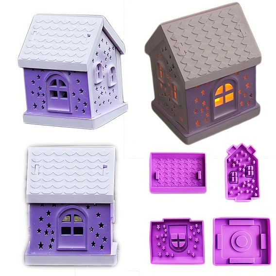 Силиконовые формы, Формы для настольных ламп, формы для литья гипсовой смолы, фиолетовые