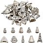 50шт 10 стиль тибетский стиль сплав бусины конус и колпачки